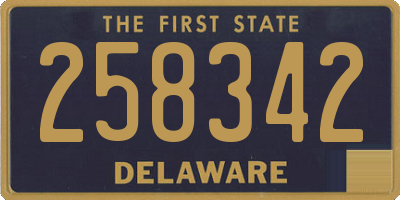 DE license plate 258342