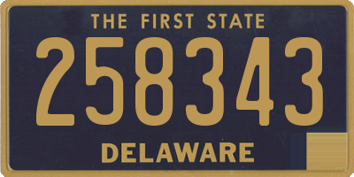 DE license plate 258343