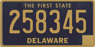DE license plate 258345