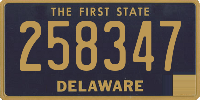 DE license plate 258347