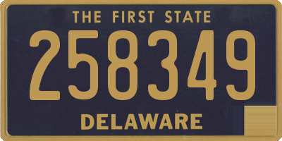 DE license plate 258349
