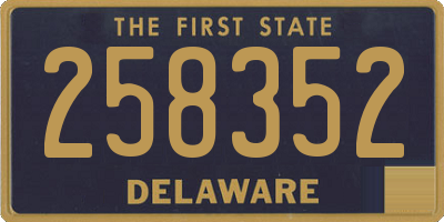 DE license plate 258352