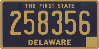 DE license plate 258356