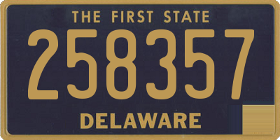DE license plate 258357