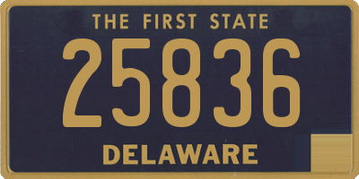 DE license plate 25836