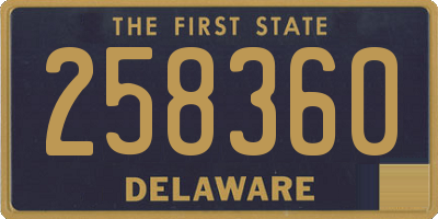 DE license plate 258360