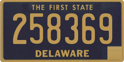 DE license plate 258369