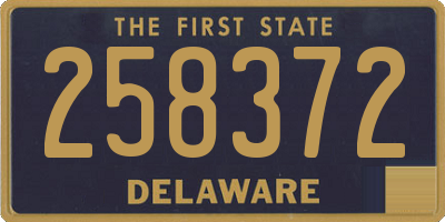 DE license plate 258372