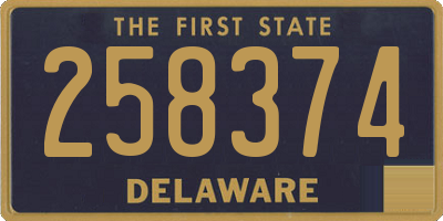 DE license plate 258374