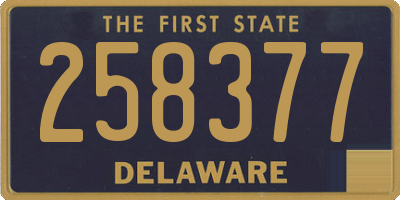 DE license plate 258377
