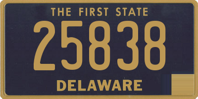 DE license plate 25838