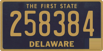 DE license plate 258384