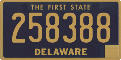 DE license plate 258388