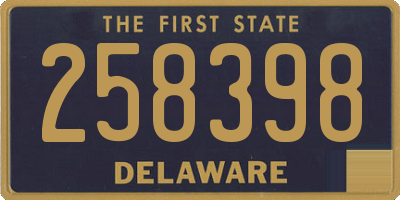 DE license plate 258398