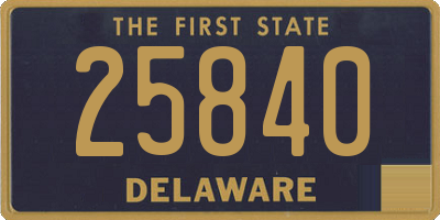 DE license plate 25840