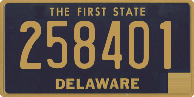 DE license plate 258401
