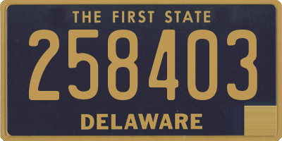 DE license plate 258403