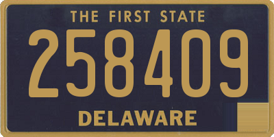 DE license plate 258409