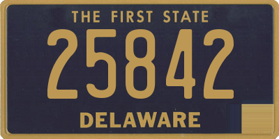 DE license plate 25842