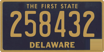 DE license plate 258432