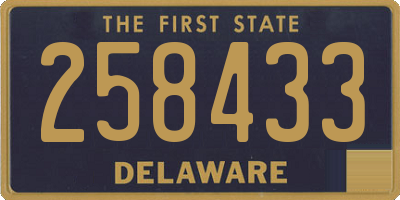 DE license plate 258433