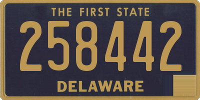 DE license plate 258442