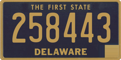 DE license plate 258443