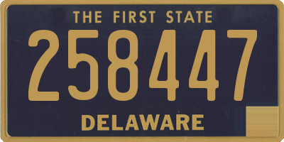 DE license plate 258447