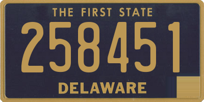 DE license plate 258451