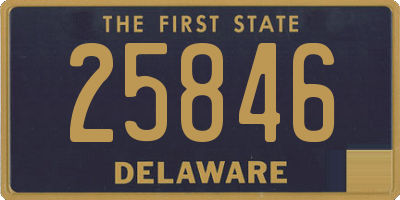 DE license plate 25846