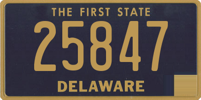 DE license plate 25847