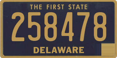 DE license plate 258478