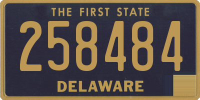DE license plate 258484