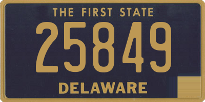 DE license plate 25849