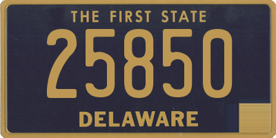 DE license plate 25850