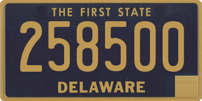 DE license plate 258500