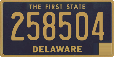 DE license plate 258504