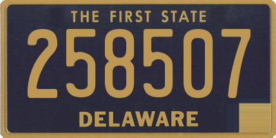 DE license plate 258507