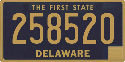 DE license plate 258520