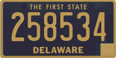 DE license plate 258534