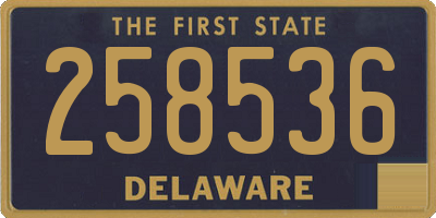 DE license plate 258536