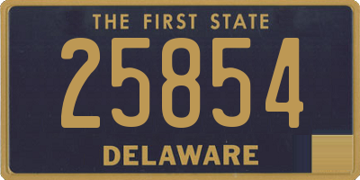 DE license plate 25854