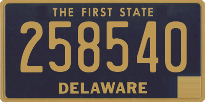 DE license plate 258540