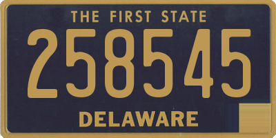 DE license plate 258545