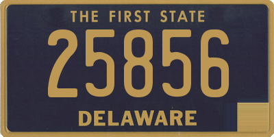 DE license plate 25856