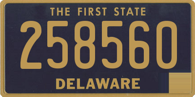 DE license plate 258560