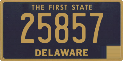 DE license plate 25857