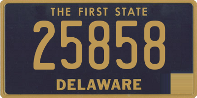 DE license plate 25858