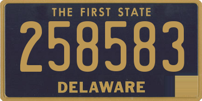 DE license plate 258583