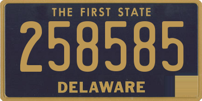DE license plate 258585